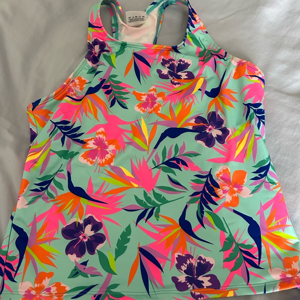 NWT Lands End Girls tankini top